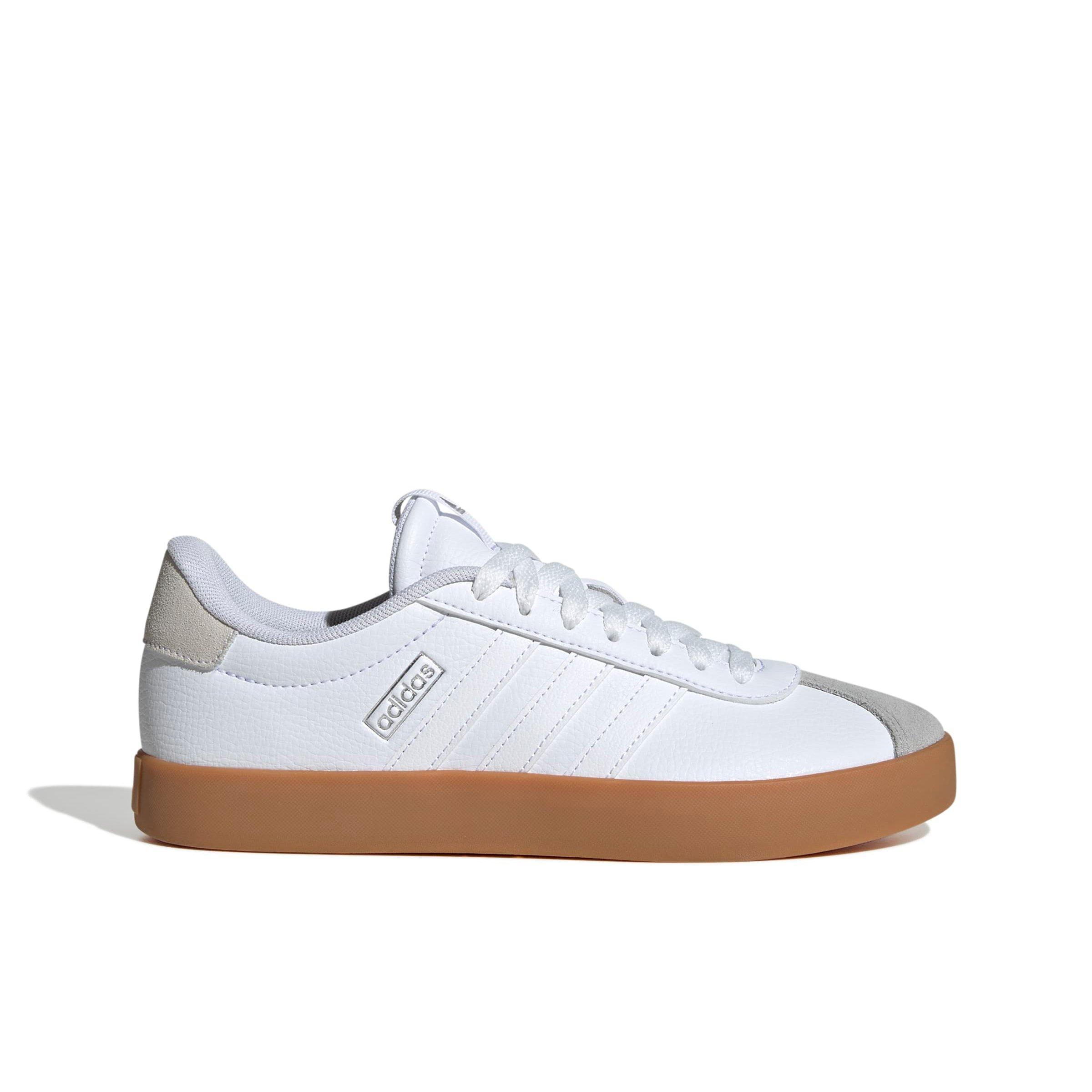adidas VL Court 3.0 "Ftwr White/Ftwr White/Silver Metallic" Women's Shoe - WHITE/WHITE/SILVER